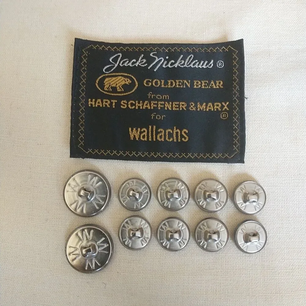 VTG Jack Nicklaus Hart Schaffner Wallachs Waterbury Button Golf Club GoldenBear